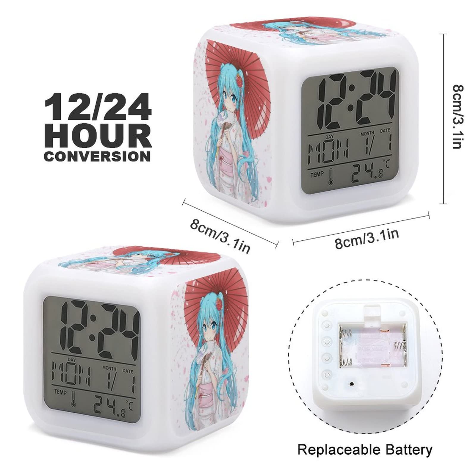 Amazon.co.jp: 初音ミク 目覚まし時計 キャラクター 置き時計 デジタル